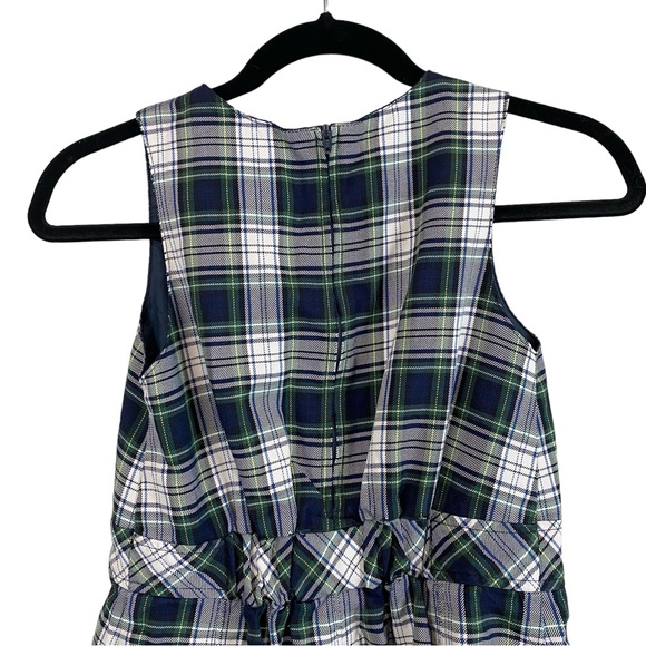 Land’s End Girl’s Green Plaid Jumper Dress - Picture 5 of 13